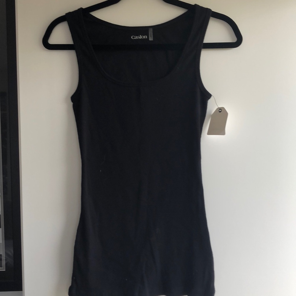 NWT Caslon tank top size small black